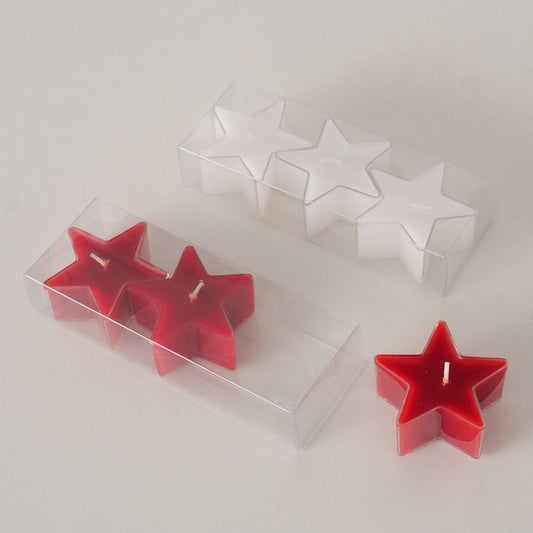 ΚΕΡΙ 2/ass ΑΣΤΕΡΙ ΣΥΣΚΕΥΑΣΙΑ 3ΤΜΧ ΛΕΥΚΟ ΚΟΚΚΙΝΟ 5,5Χ5,5Χ2,2cm ΠΑΡΑΦΙΝΗ