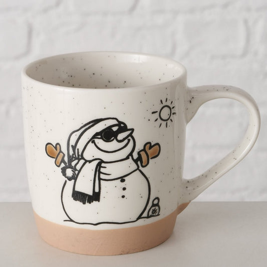 ΚΟΥΠΑ Kukka 280ml ΧΙΟΝΑΝΘΡΩΠΟΣ ΜΠΕΖ ΚΕΡΑΜΙΚΟ Dishwasher proof New Bone