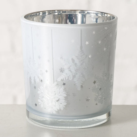 ΚΗΡΟΠΗΓΙΟ Gliss ΧΙΟΝΟΝΙΦΑΔΑ ΛΕΥΚΟ ΑΣΗΜΙ H8cm D7,3cm ΓΥΑΛΙ