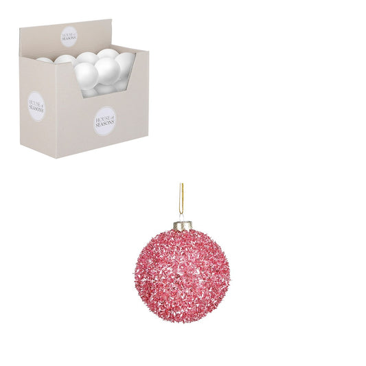 ΜΠΑΛΑ ΜΕ GLITTER ΡΟΖ ΑΘΡΑΥΣΤΗ  d8cm