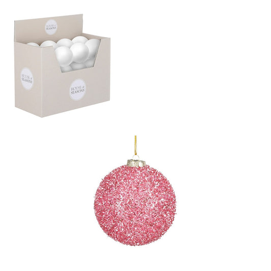 ΜΠΑΛΑ ME GLITTER ΡΟΖ ΑΘΡΑΥΣΤΗ d10cm