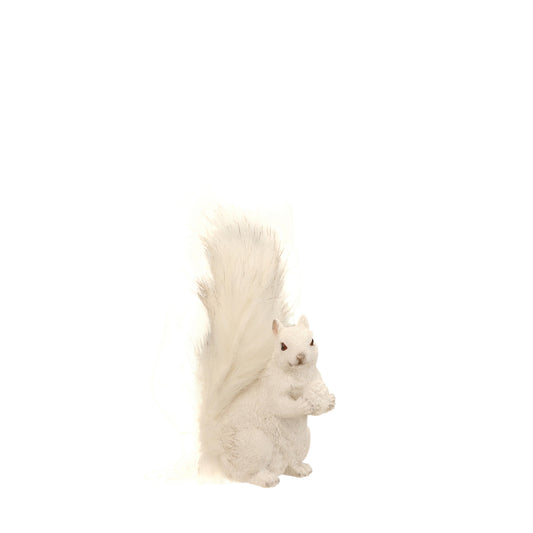 ΣΚΙΟΥΡΟΣ ΦΙΓΟΥΡΑ ΛΕΥΚΟ L12 W6 H12,5cm  polyresin
