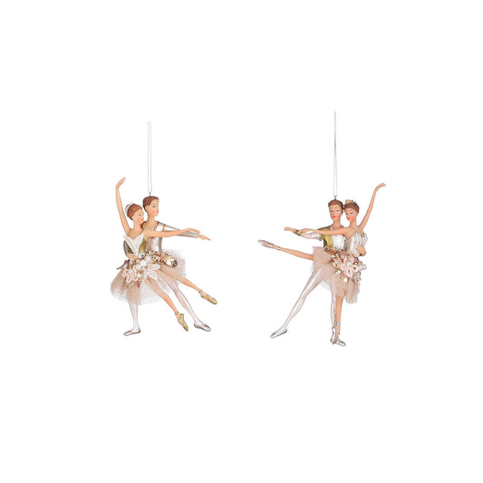 ΣΤΟΛΙΔΙ 2/ass ΜΠΑΛΑΡΙΝΑ  ΖΕΥΓΑΡΙ ΧΡΥΣΟ  - L12,5 w4 h15cm polyresin