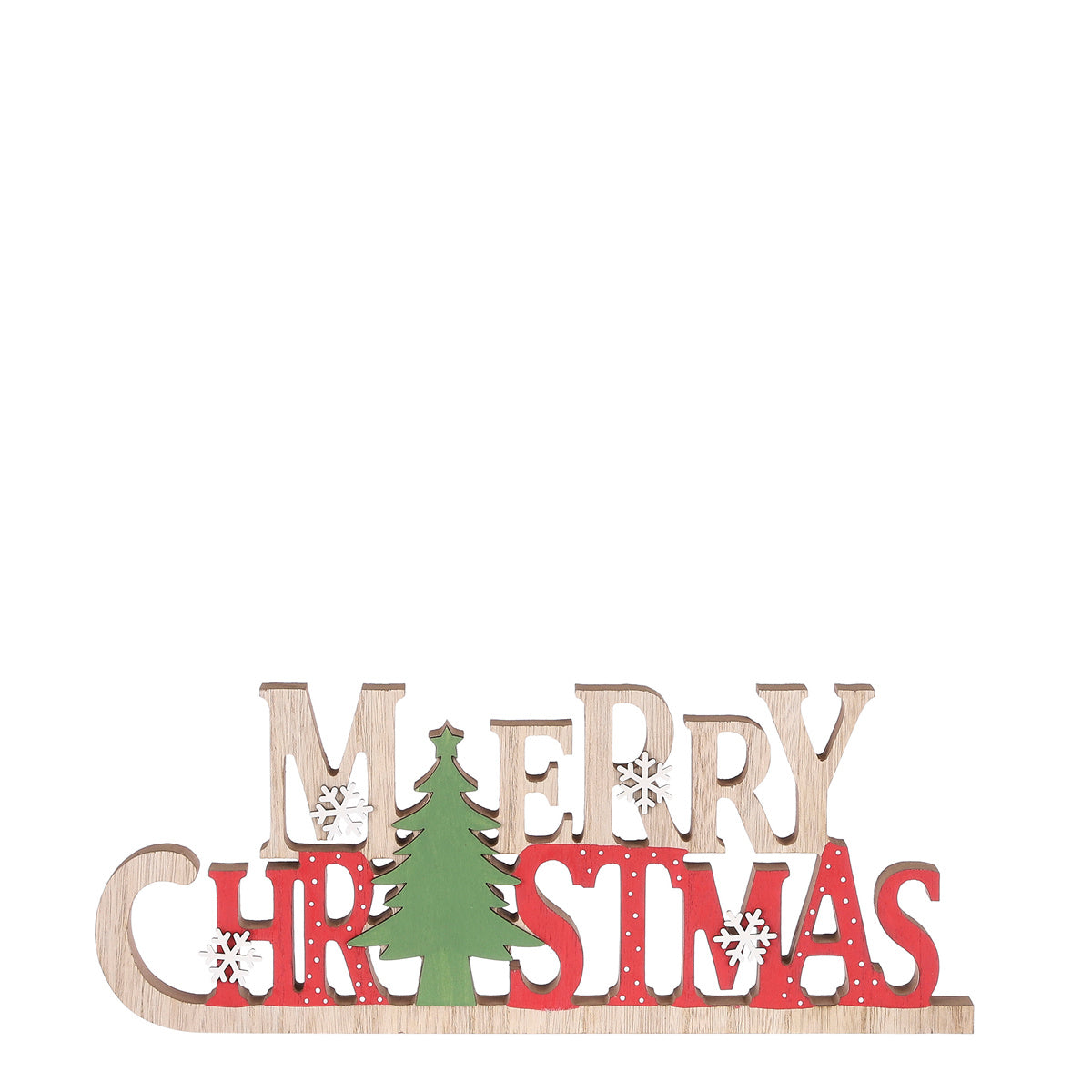 ΕΠΙΓΡΑΦΗ MERRY CHRISTMAS ΦΥΣΙΚΟ/ΚΟΚΚΙΝΟ - L14 w35 h2cm mdf