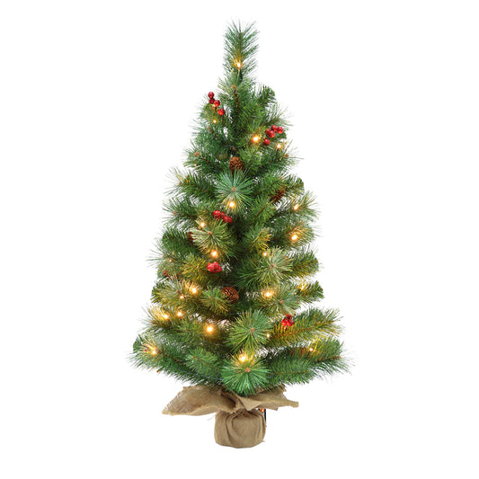 ΔΕΝΤΡΟ ΠΡΑΣΙΝΟ led 40Led ΜΕ ΓΚΙ Warth ΛΙΝΑΤΣΑ TIPS 81 battery operated - h90 d45cm  pvc/hardneedle