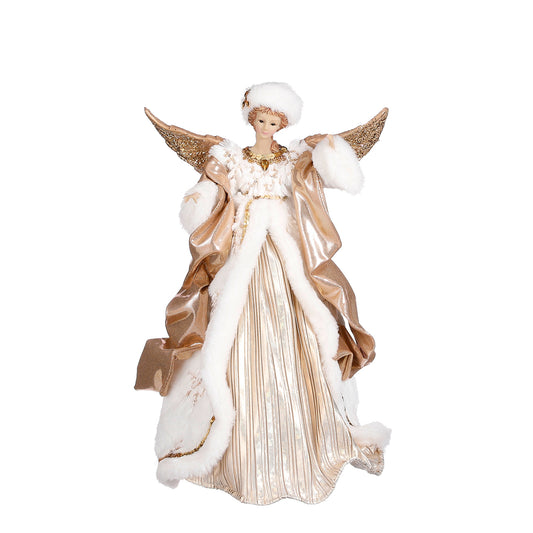 ΑΓΓΕΛΟΣ ΦΙΓΟΥΡΑ ΛΕΥΚΟ/ΧΡΥΣΟ- L24 w14 h41cm polyester