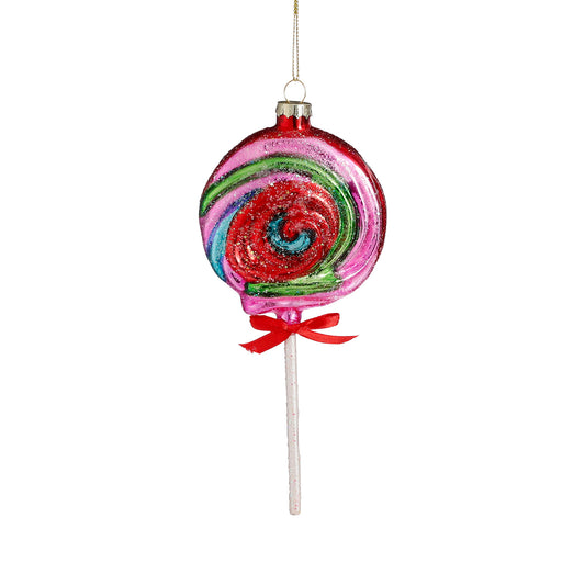ΣΤΟΛΙΔΙ ΓΛΥΦΙΤΖΟΥΡΙ lollipop ΚΟΚΚΙΝΟ/ΠΡΑΣΙΝΟ - L8 w3,5 h17,5cm ΓΥΑΛΙ