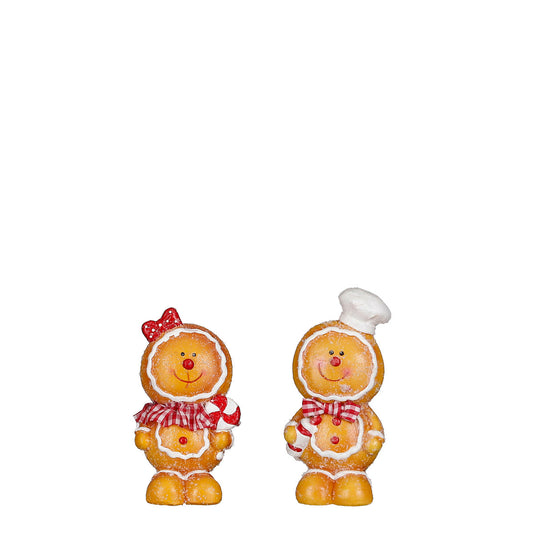 ΠΑΙΔΑΚΙΑ ΜΠΙΣΚΟΤΟ  2/ass  Gingerbread ΚΑΦΕ - l8,5xw6,5xh16,5cm ceramic