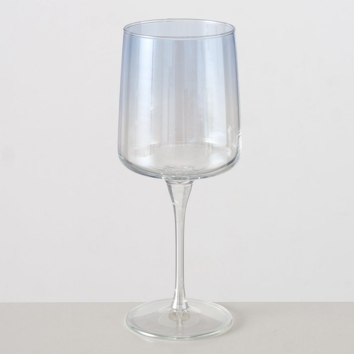 ΠΟΤΗΡΙ ΚΡΑΣΙΟΥ Anneta, ΓΥΑΛΙ ΜΠΛΕ ΛΕΥΚΟ lacquered, H21cm D8cm