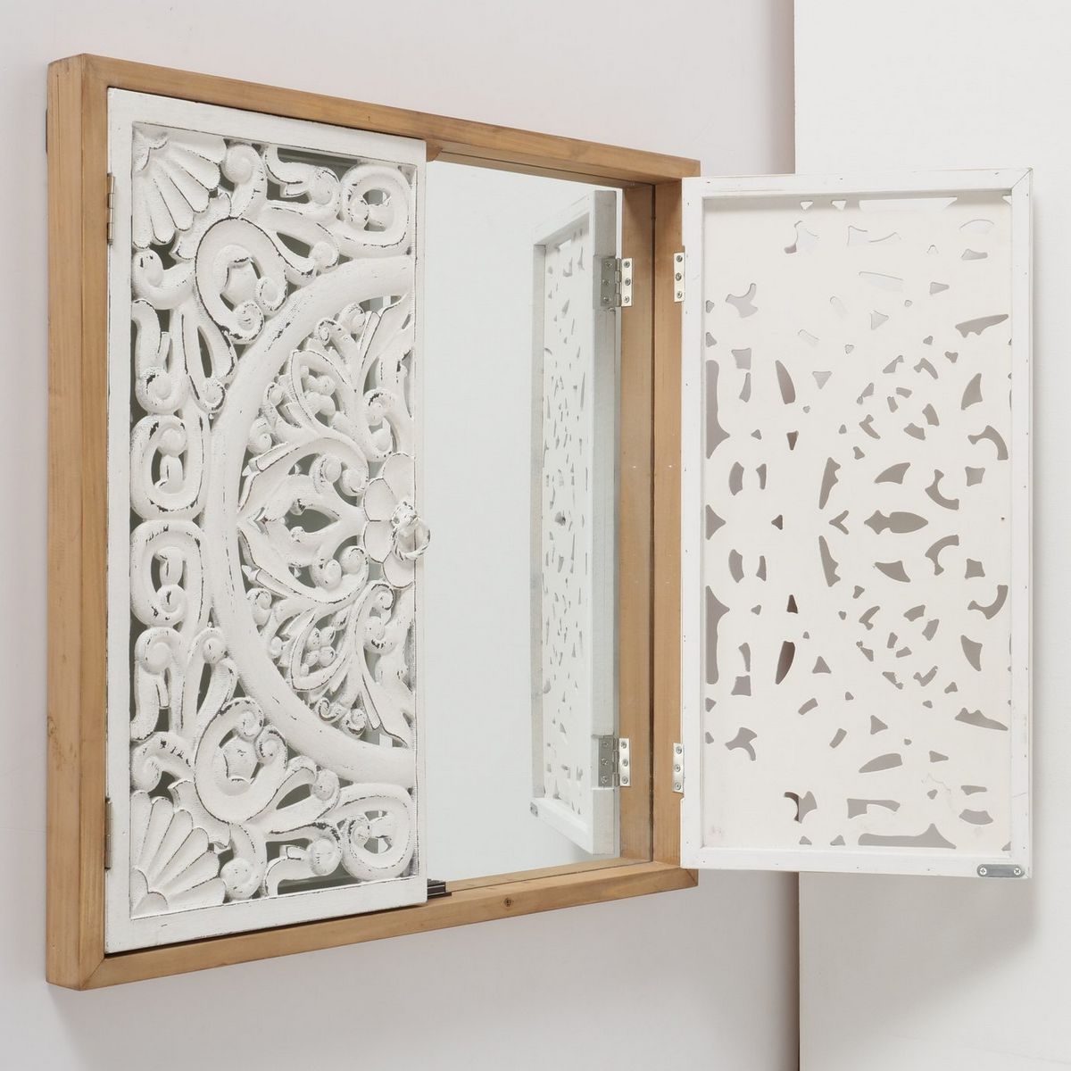 ΚΑΘΡΕΠΤΗΣ ΠΑΡΑΘΥΡΟ ,64Χ64Χ4cm MDF, Violetta Chinese fir, Iron  ΜΕΤΑΛΛΟ