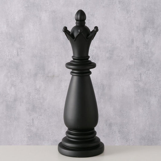 ΠΙΟΝΙ ΣΚΑΚΙΟΥ ΑΞΙΩΜΑΤΙΚΟΣ Chess ΜΑΥΡΟ H37,50cm D12cm Polyresin