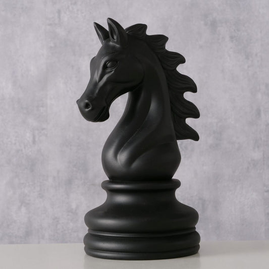 ΠΙΟΝΙ ΣΚΑΚΙΟΥ ΑΛΟΓΟ Chess 12Χ10,5Χ21cm ΜΑΥΡΟ Polyacrylic