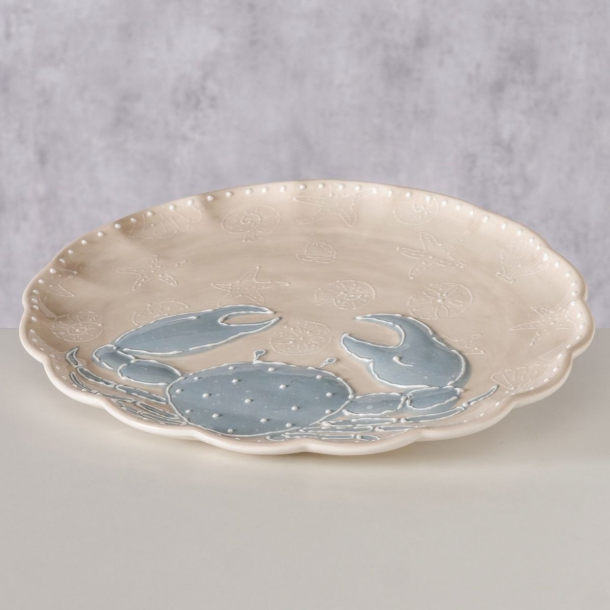 ΔΙΣΚΟΣ ΚΑΒΟΥΡΙ Gambero ΜΠΕΖ ΜΠΛΕ 35Χ28Χ2,5cm ΚΕΡΑΜΙΚΟ