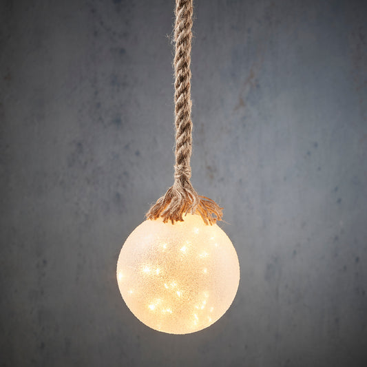 ΜΠΑΛΑ  ΠΑΓΩΜΕΝΟ ΛΕΥΚΟ ΜΕ ΣΧΟΙΝΙ 30 Led battery operated timer L95xH21xD15cm ΓΥΑΛΙ