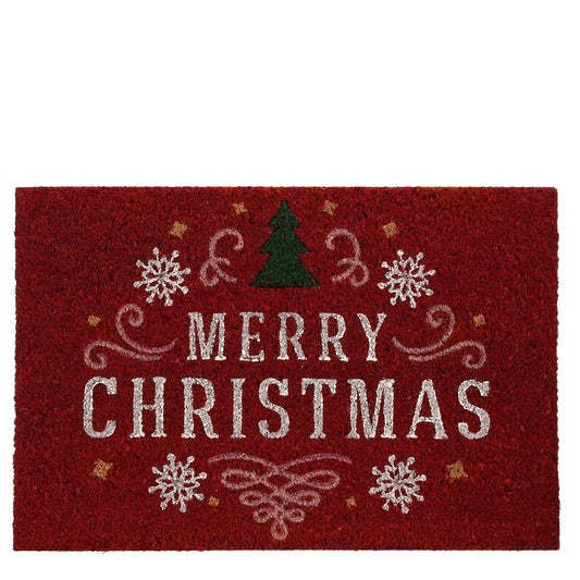 ΠΑΤΑΚΙ ΕΙΣΟΔΟΥ merry christmas ΚΟΚΚΙΝΟ 60x40x1,5cm ΚΟΚΟΦΟΙΝΙΚΑΣ