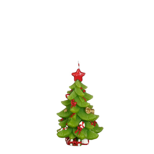 ΚΕΡΙ x-mas ΔΕΝΤΡΟ ΠΡΑΣΙΝΟ H14,7 D9,2cm ΠΑΡΑΦΙΝΗ