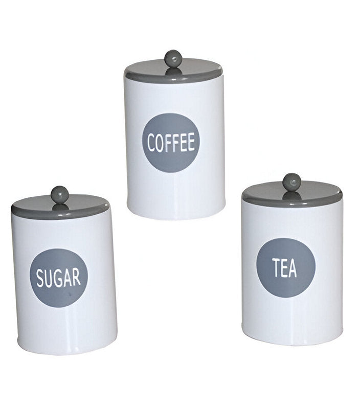 # SET/3 ΒΑΖΑ 11X15X18CM ΜΕΤΑΛΛΙΚΑ ΣΤΡΟΓΓΥΛΑ WHITE/GREY ΓΙΑ ΚΑΦΕ-ΖΑΧ-ΤΣΑΙ