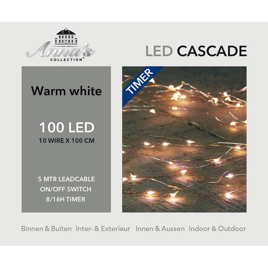 ΦΩΤΑΚΙΑ ΔΕΣΜΗ 100LED/10X1M, DC3V/IP44 ΕΞΩΤΕΡΙΚΟΥ ΧΩΡΟΥ, ΑΣΗΜΙ ΣΥΡΜΑ ΘΕΡΜΟ ΛΕΥΚΟ ΦΩΣ 5Μ ΔΙΑΦ.ΚΑΛΩΔΙΟ, ΜΕΤΑΣΧΗΜΑΤΙΣΤΗΣ 3VA