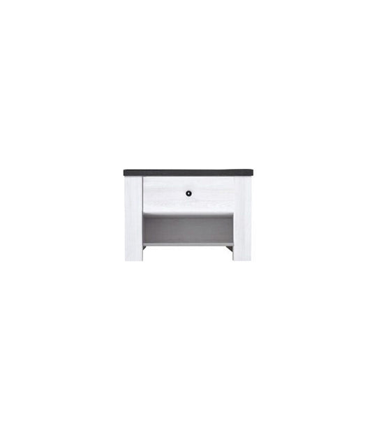 ΚΟΜΟΔΙΝΟ ΜΕ ΣΥΡΤΑΡΙ 60/49/42cm STOCKHOLM 013  SNOW ASH / STAINED OAK ΜΕΛΑΜΙΝΗ (ΠΕΡΙΛΑΜΒΑΝΕΤΑΙ ΟΔΗΓΟΣ ΣΥΝΑΡΜΟΛΟΓΗΣΗΣ)