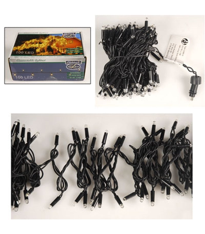 ΦΩΤΑΚΙΑ ΕΠΕΚΤΑΣΗ 100 LED ΖΕΣΤΟ ΛΕΥΚΟ 10Μ 31V ΑΠΟΣΤΑΣΗ 10CM ΜΕΤΑΞΥ LEDS   ΜΑΥΡΟ ΚΑΟΥΤΣΟΥΚ ΚΑΛΩΔΙΟ 2.5 ΜΜ