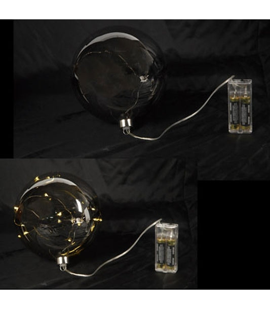 ΦΩΤΙΖΟΜΕΝΗ ΓΥΑΛΙΝΗ ΜΠΑΛΑ d10 LED ΑΝΘΡΑΚΙ 15CM ΖΕΣΤΟ ΛΕΥΚΟ  2ΧΑΑ    20-85-627