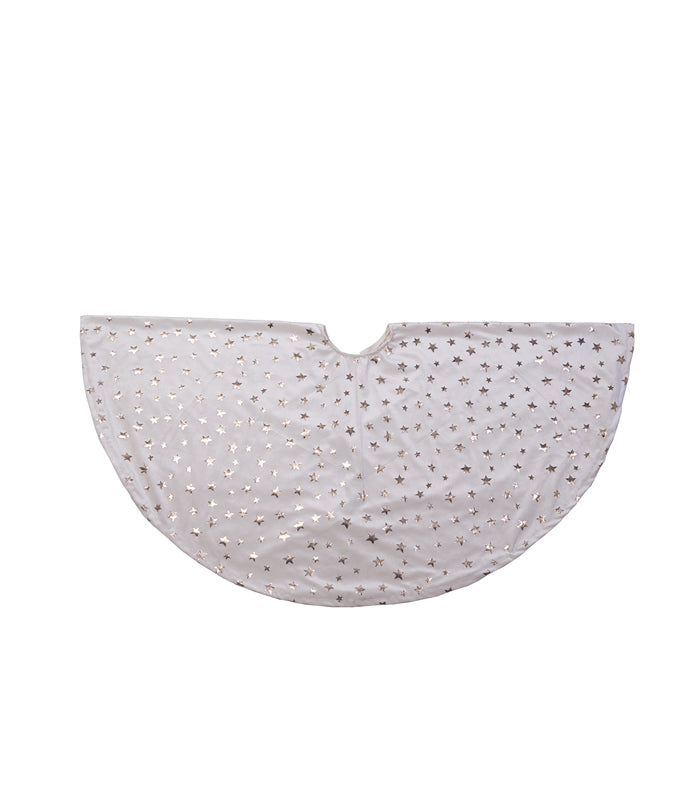 ΠΟΔΙΑ ΔΕΝΤΡΟΥ ΒΕΛΟΥΔΟ ΧΡΥΣΑ ΑΣΤΕΡΙΑ SNOWFLAKES (DIAM:120CM)