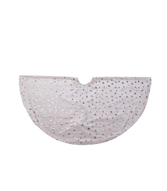 ΠΟΔΙΑ ΔΕΝΤΡΟΥ ΒΕΛΟΥΔΟ ΧΡΥΣΑ ΑΣΤΕΡΙΑ SNOWFLAKES (DIAM:120CM)