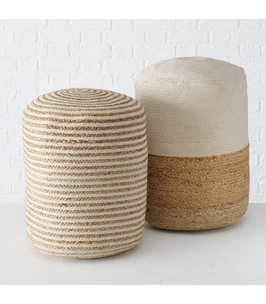 ΣΚΑΜΠΩ Lurije 2/ass ΦΥΣΙΚΟ/ΜΠΕΖ/ΚΑΦΕ Jute/Cotton L0 W0 H55 D40cm