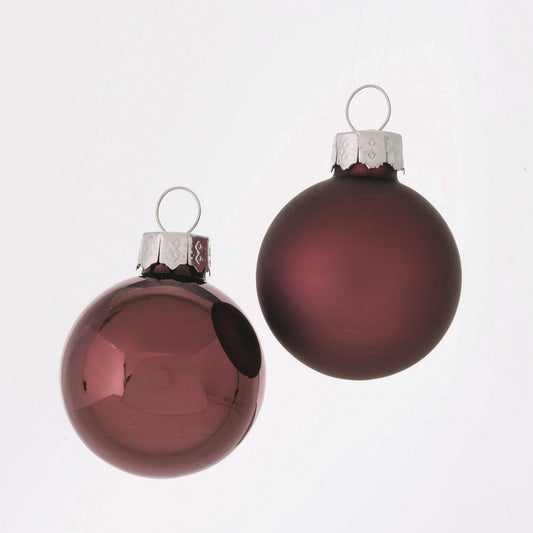 ΜΠΑΛΕΣ ΧΡΙΣΤΟΥΓ Dusky rose ΣΥΣΚΕΥΑΣΙΑ 16ΤΜΧ  Ball D3,5cm ΓΥΑΛΙ