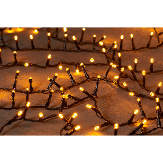 ΦΩΤΑΚΙΑ  IVY 1200LED/26M ΚΛΑΣΣΙΚΟ ΘΕΡΜΟ - 5MM CONCAVE LED - 4MTR LEAD CABLE BLACK - 31V/IP44 ΜΕΤΑΣΧΗΜ 6VA - ON / 8/16H T
