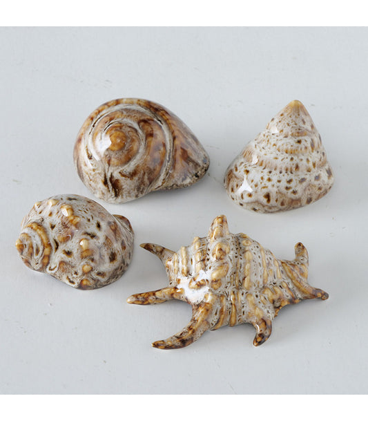 ΟΣΤΡΑΚΟ 4/ASS ΠΟΡΣΕΛΑΝΗ Alyssa 7X6X4cm ΜΠΕΖ ΚΑΦΕ
