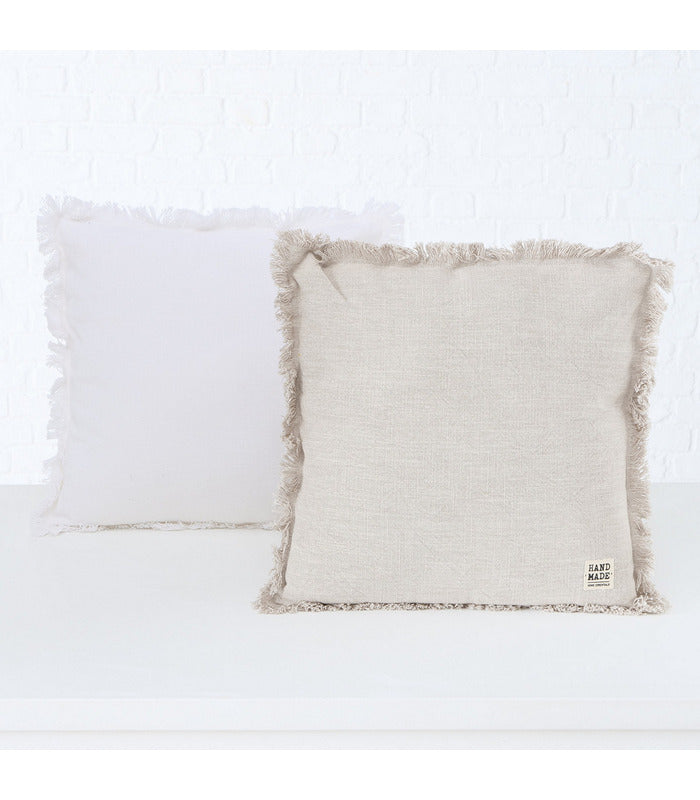 ΜΑΞΙΛΑΡΙ 2/ASS 45χ45 cm ΜΕ ΚΡΟΣΙ  ΜΠΕΖ/ΛΕΥΚΟ Lenea Cotton 100%