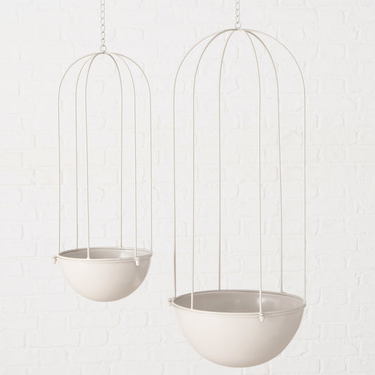 ΚΑΣΠΩ SET/2 ΚΡΕΜΑΣΤΟ ΜΠΕΖ  illary d20x56hcm +64cm αλυσιδα, d30x80cm +60cm αλυσιδα ΜΕΤΑΛΛΟ
