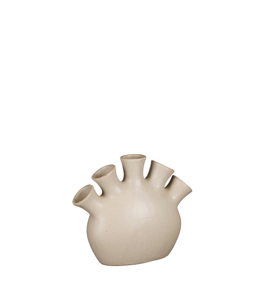 ΒΑΖΟ ΜΕ ΥΠΟΔΟΧΕΣ  ΓΚΡΙ Saul tulip ΚΕΡΑΜΙΚΟ l25xw10xh21cm