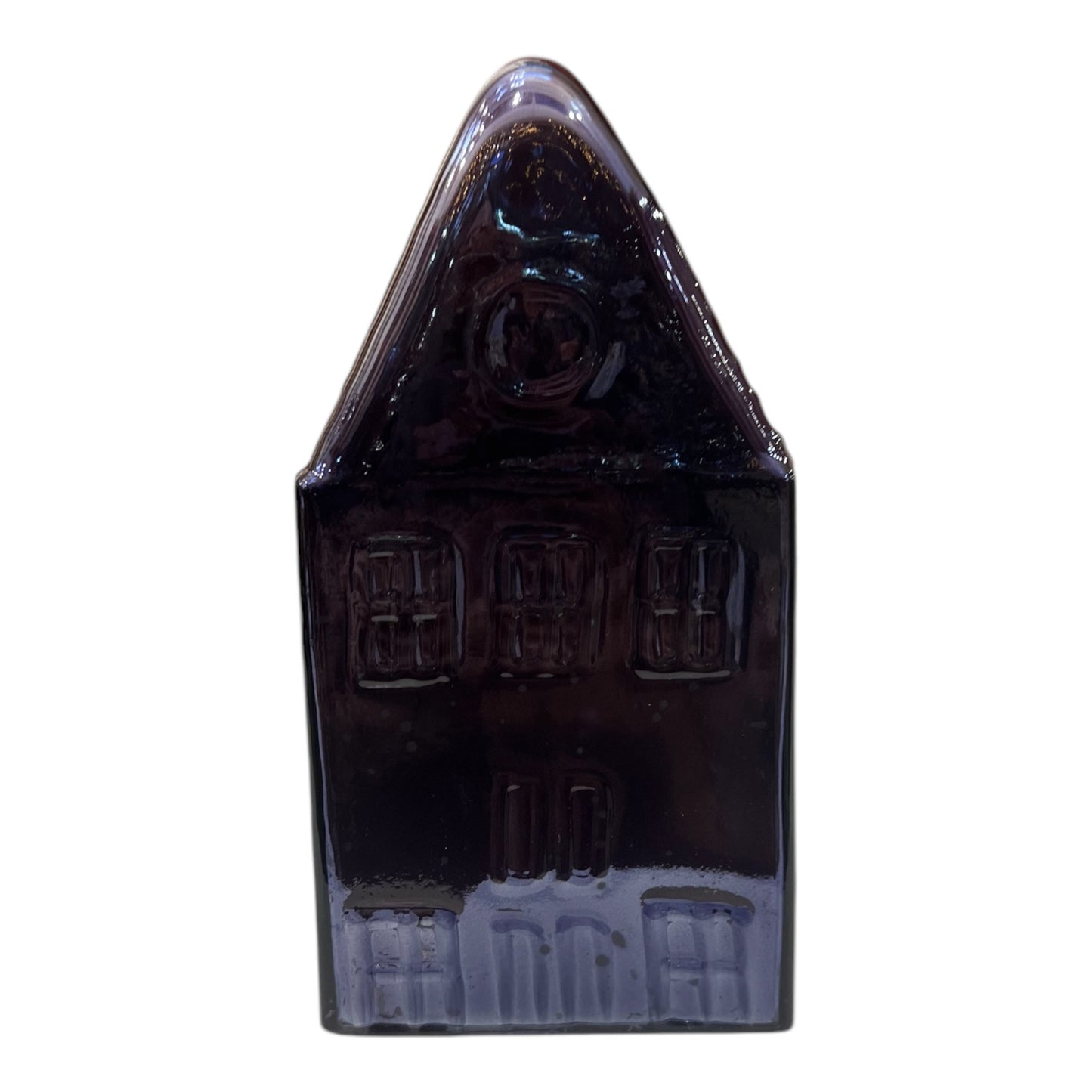Σπιτάκι Γυάλινο Μωβ 10,5x10,5x20,5cm  GE-22401257