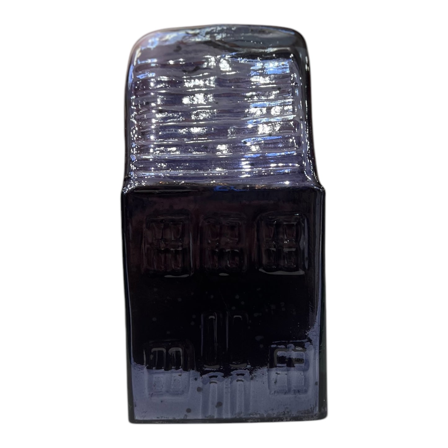 Σπιτάκι Γυάλινο Μωβ 10,5x10,5x20,5cm  GE-22401257