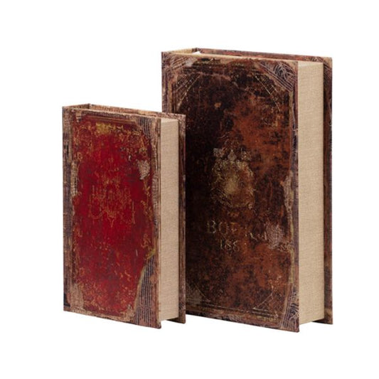 BOOK Διακοσμητικό Βιβλίο Κουτί MDF Ύφασμα Πολύχρωμο (33x22x7)cm  Σετ/6