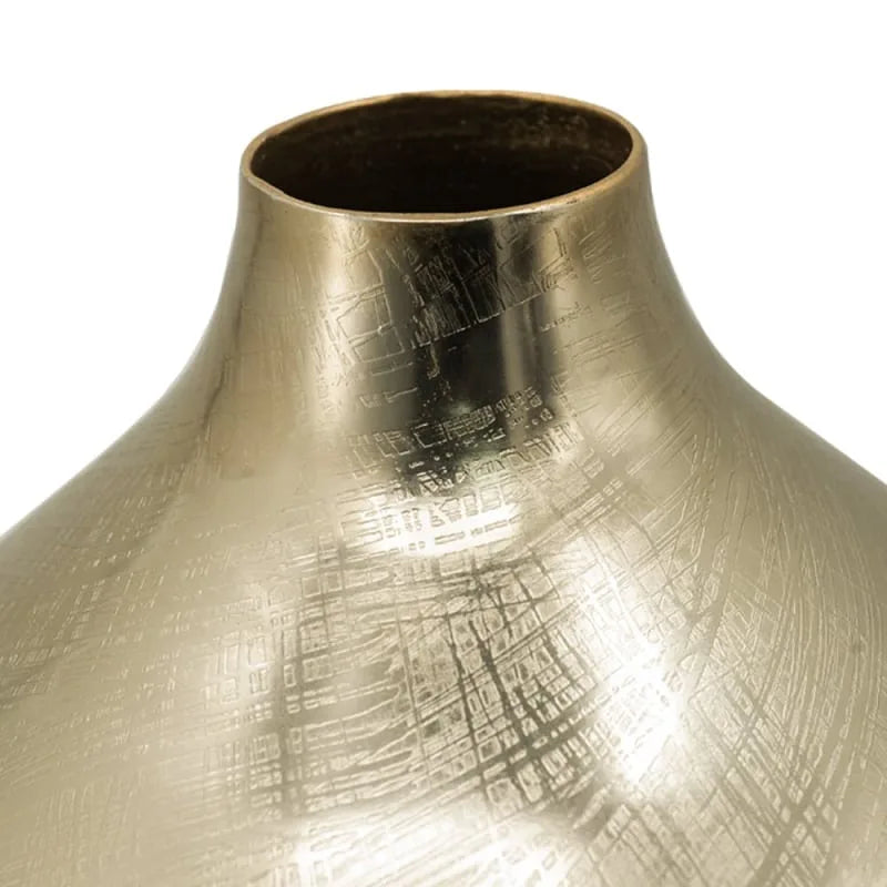 Trophy Διακοσμητικό Βάζο Μέταλλο Χρυσό (21x21x47)cm