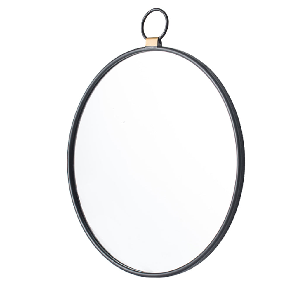 Artekko Mirror Μαύρος Μεταλλικός Καθρέπτης Τοίχου με Χρυσές Λεπτομέρειες (61x2x70)cm      45259