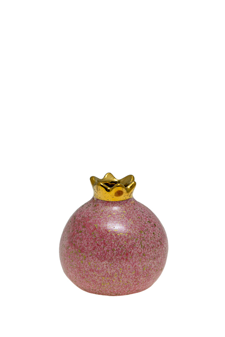 ΔΙΑΚΟΣΜΗΤΙΚΟ ΚΕΡΑΜΙΚΟ ΡΟΔΙ ΡΟΖ  ΜΕ ΧΡΥΣΕΣ ΤΕΛΙΤΣΕΣ 7,6ΕΚ