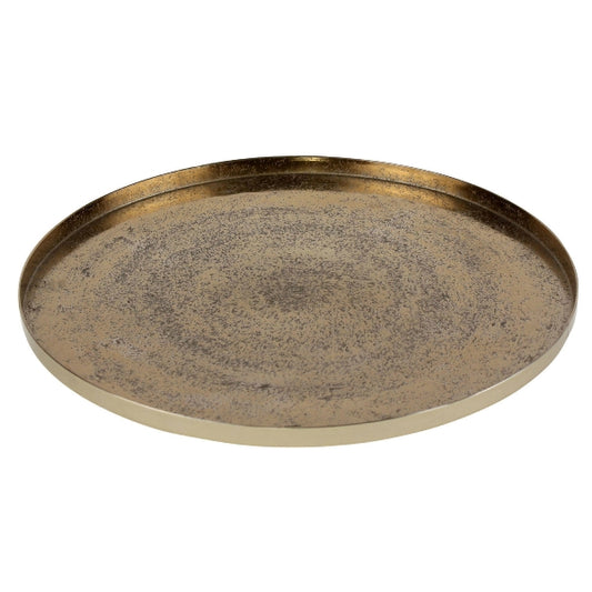 Διακοσμητικός Δίσκος Χρυσός 35x35x2 εκ.  W-48538
