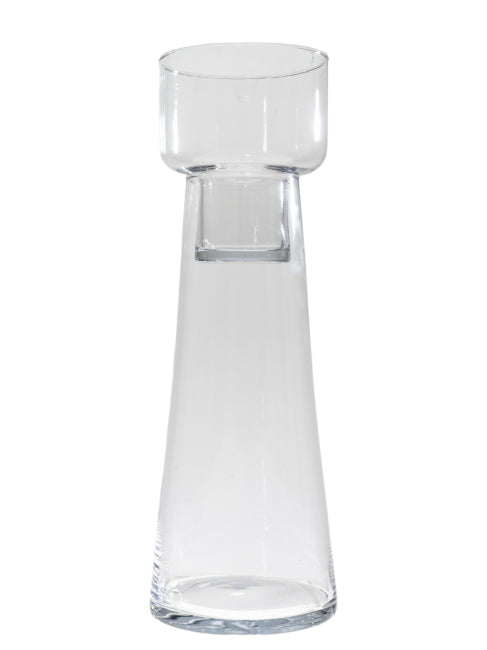 Κηροπήγιο Γυάλινο σε Διάφανο Χρώμα 17x56cm  24.32.49863