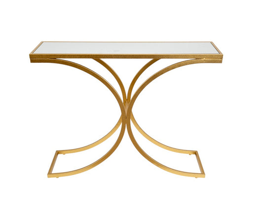 ΚΟΝΣΟΛΑ ΜΕΤΑΛΛΙΚΗ ΧΡΥΣΗ ΜΕ ΤΖΑΜΙ ΚΑΘΡΤΕΠΤΗ16,50Χ30,5Χ79,5ΕΧΚ