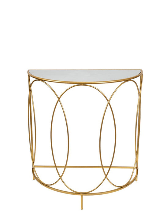 ΜΕΤΑΛΛΙΚΗ ΚΙΟΝΣΟΛΑ ΧΡΥΣΗ ΟΒΑΛ ΜΕ ΤΖΑΜΙ ΚΑΘΡΕΠΤΗ 75Χ37,56Χ81ΕΚ