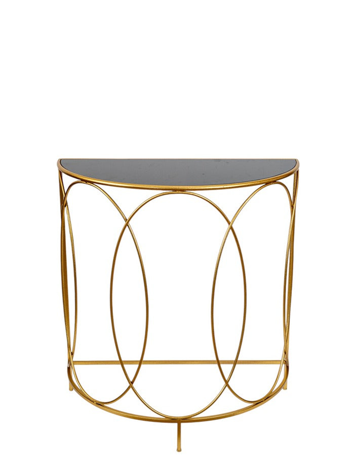 ΜΕΤΑΛΛΙΚΗ ΚΙΟΝΣΟΛΑ ΧΡΥΣΗ ΟΒΑΛ ΜΕ ΜΑΥΡΟ ΤΖΑΜΙ  75Χ37,56Χ81ΕΚ