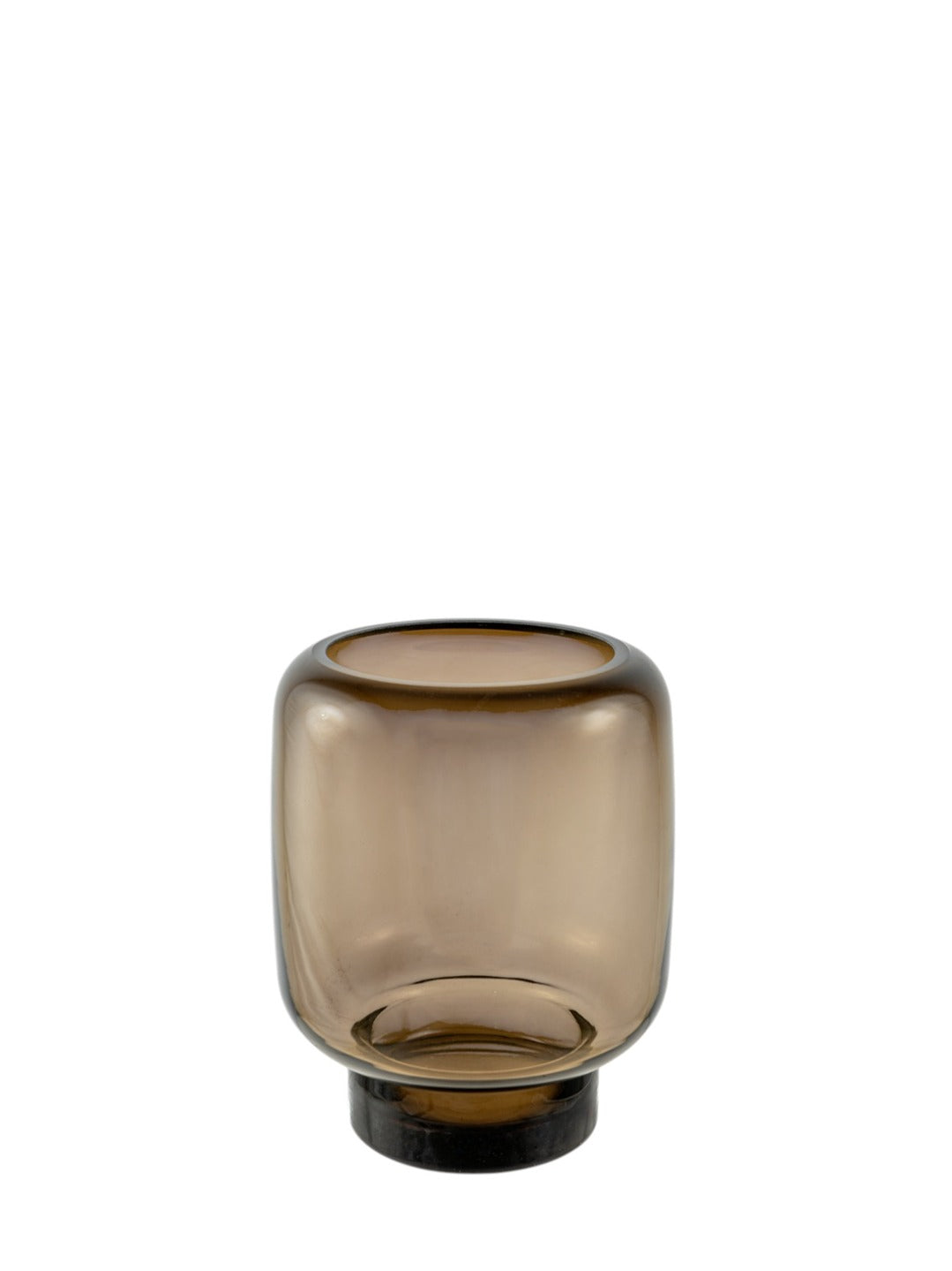 ΧΕΙΡΟΠΟΙΗΤΟ  ΒΑΖΟ ΑΠΌ ΦΥΣΙΤΟ ΓΥΑΛΙ ΚΑΦΕ 15,5Χ15,5Χ19,5ΕΚ