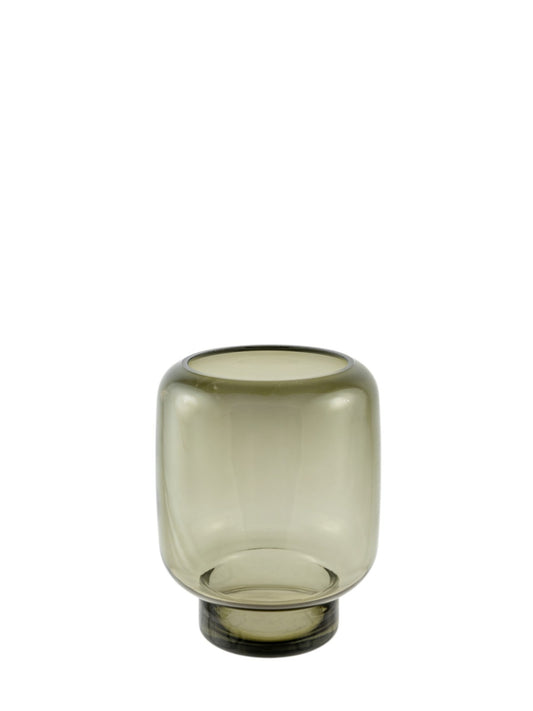 ΧΕΙΡΟΠΟΙΗΤΟ ΒΑΖΟ ΑΠΟ ΦΥΣΙΤΟ ΓΥΑΛΙ ΓΚΡΙ 15,5Χ15,5Χ19,5ΕΚ