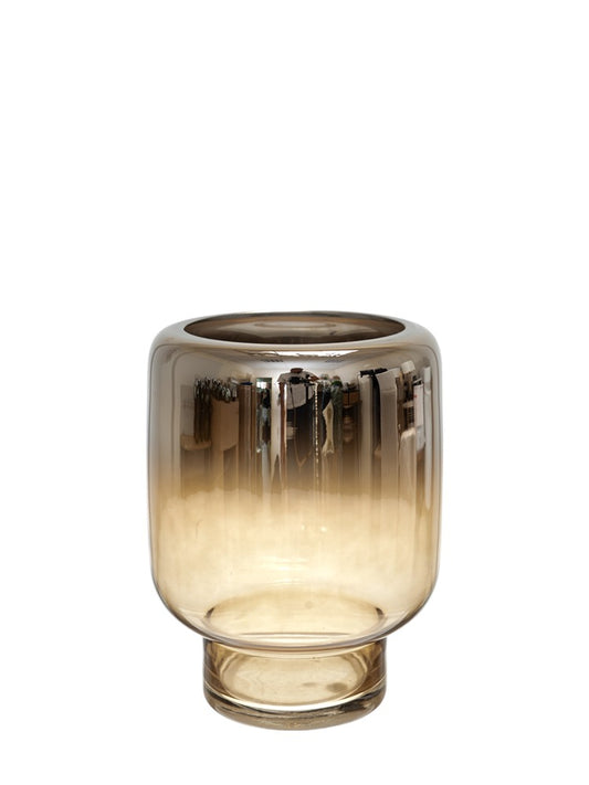 ΧΕΙΡΟΠΟΙΗΤΟ ΒΑΖΟ ΑΠΟ ΦΥΣΙΤΟ ΓΥΑΛΙ ΑΣΗΜΙ ΚΑΦΕ 19Χ19Χ25,5ΕΚ