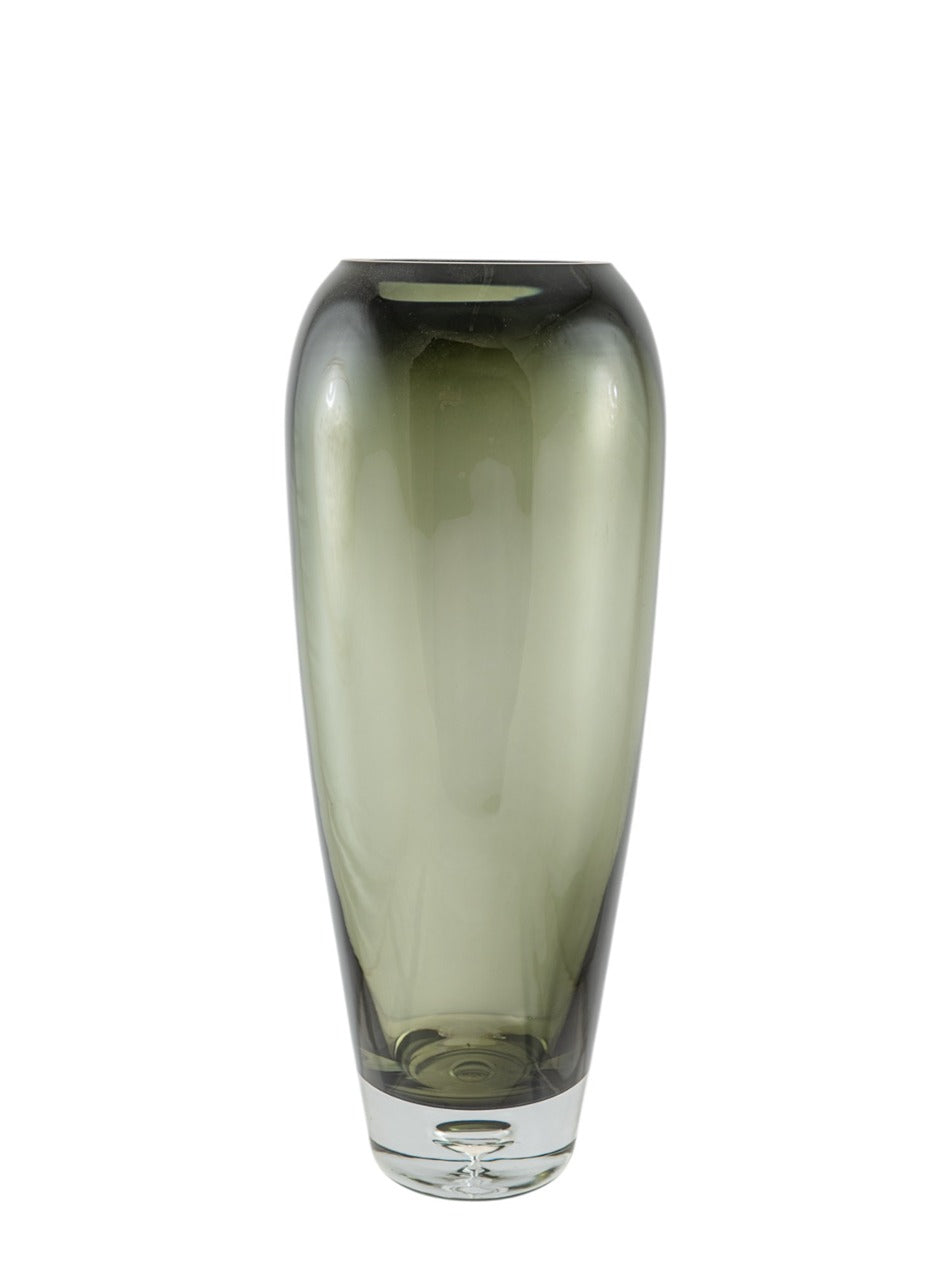 ΧΕΙΡΟΠΟΙΗΤΟ ΒΑΖΟ ΦΥΣΙΤΟ ΑΠΌ ΓΥΑΛΙ ΓΚΡΙ 14Χ14Χ33ΕΚ