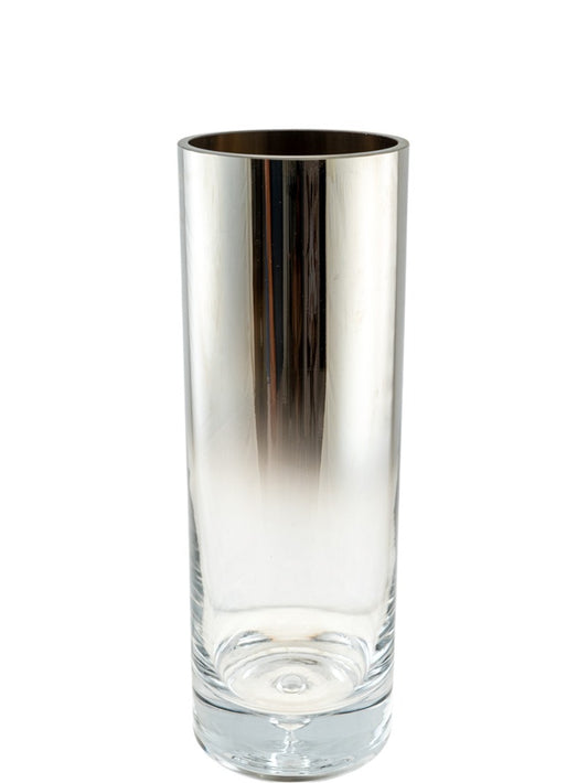 ΧΕΙΡΟΠΟΙΗΤΟ ΒΑΖΟ ΦΥΣΙΤΟ ΑΠΌ ΓΥΑΛΙ ΚΥΛΙΝΔΡΟΣ ΜΕ ΜΠΙΛΙΑ ΑΣΗΜΙ 12Χ12Χ35ΕΚ